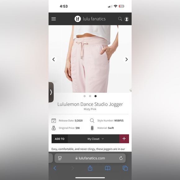 lululemon athletica Pants - Lululemon Size 10 Dance studio joggers